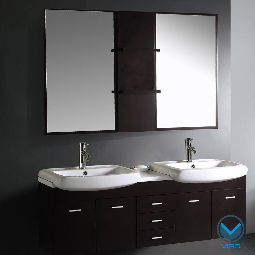 VIGO Double Contemporary Vanity Set