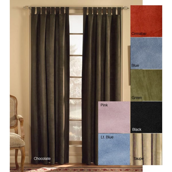 tab curtain 63 inch panel microsuede curtains overstock