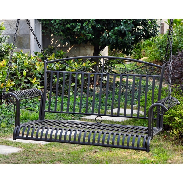 International Caravan Tropico Iron Porch Swing   Shopping