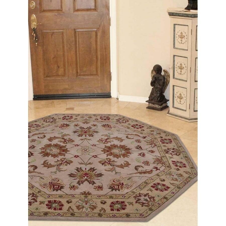 Hand Tufted Wool Octagon Area Rug Cream - 8' x 8' Octagon