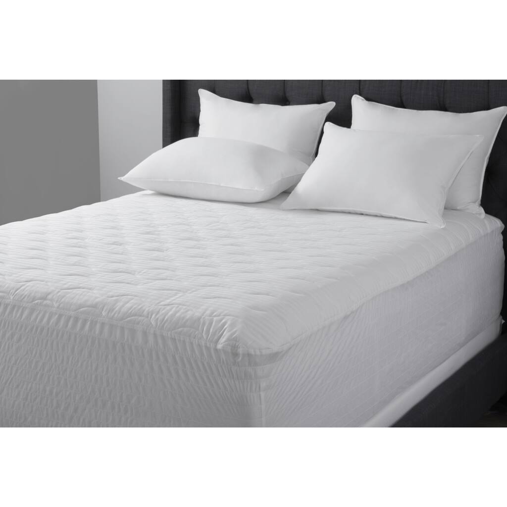 Hotel Madison Stain Release Anti-Microbial Mattress Pad - White