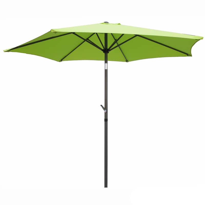 St. Kitts 8-foot Crank-and-Tilt Patio Umbrella - Lime Green