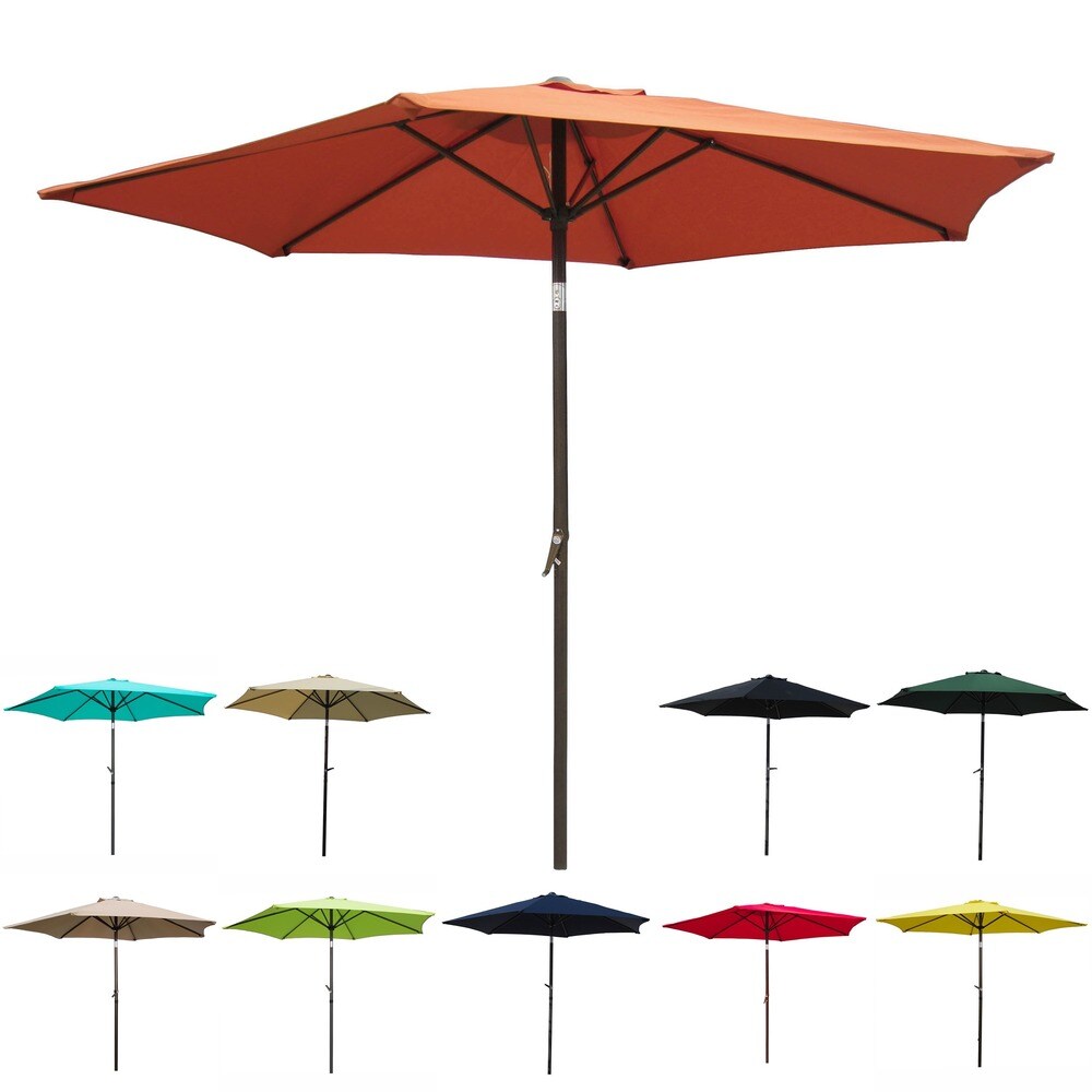 Heavy-Duty 3-Tier Sun Umbrella, 11FT Outdoor Crank Tilt Parasol