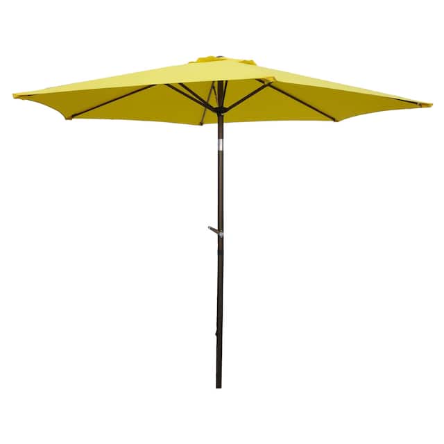 International Caravan St. Kitts 8-foot Crank-and-Tilt Patio Umbrella - Yellow