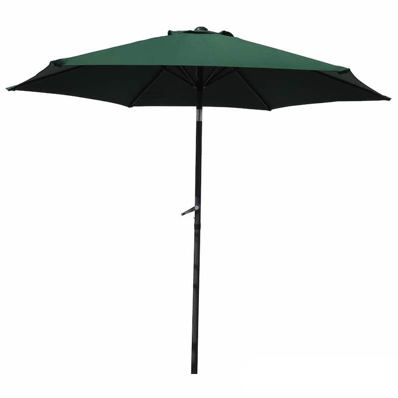 St. Kitts 8-foot Crank-and-Tilt Patio Umbrella - Forest Green