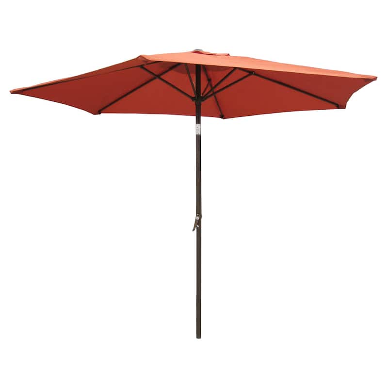 St. Kitts 8-foot Crank-and-Tilt Patio Umbrella - Terra Cotta