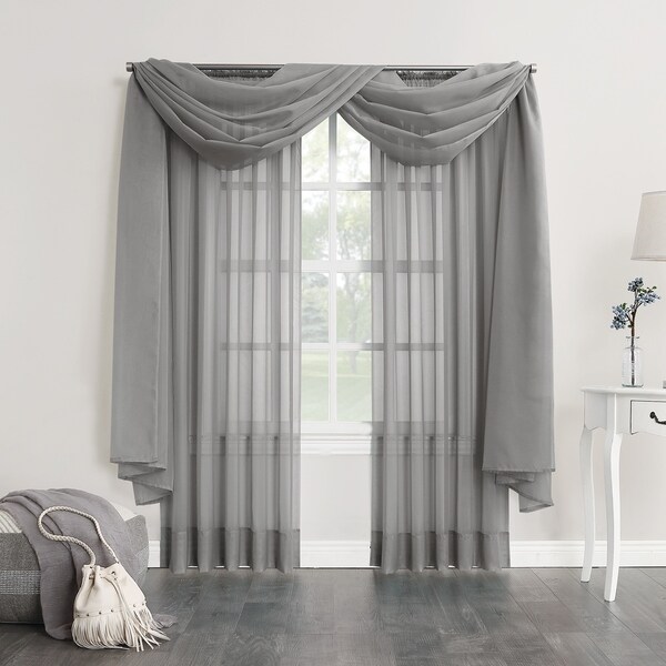 voile curtains and scarf