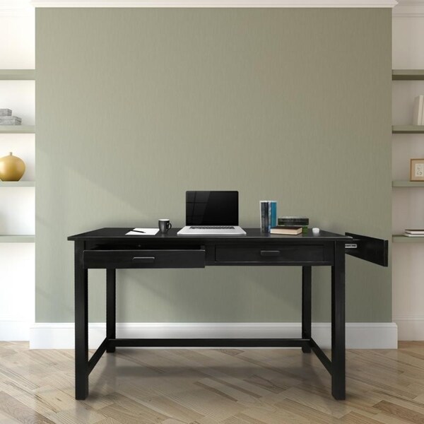 Porch den Handley Work Desk with Concealed Side Drawer