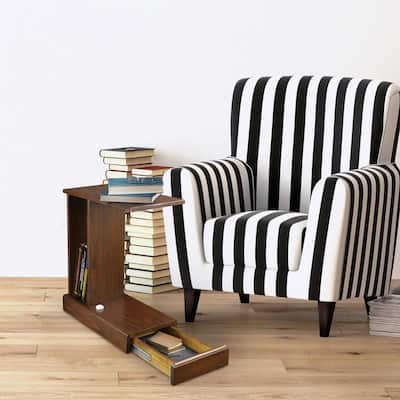 Monroe C-Table with Concealed Drawer, Concealment Furniture