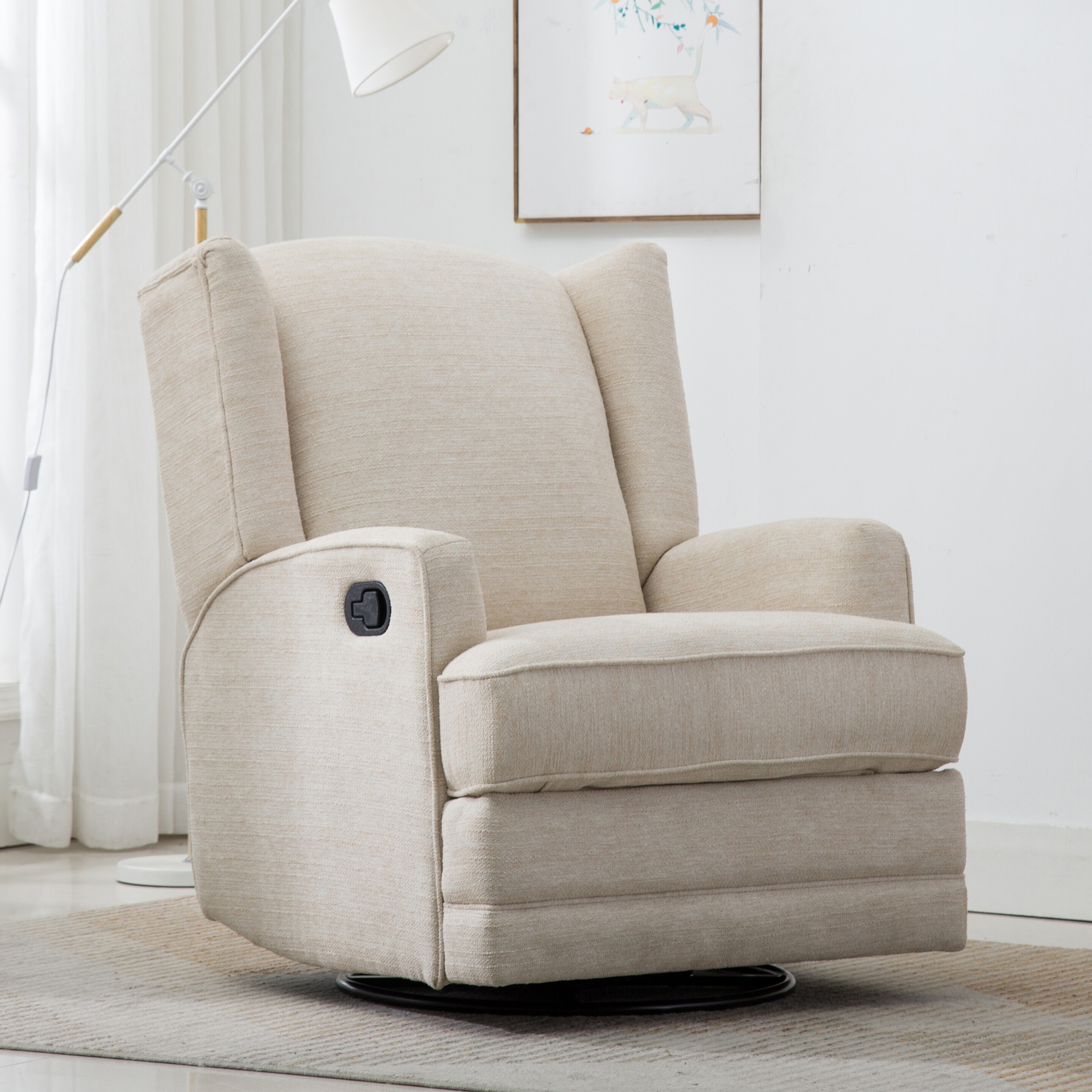 wingback recliner glider