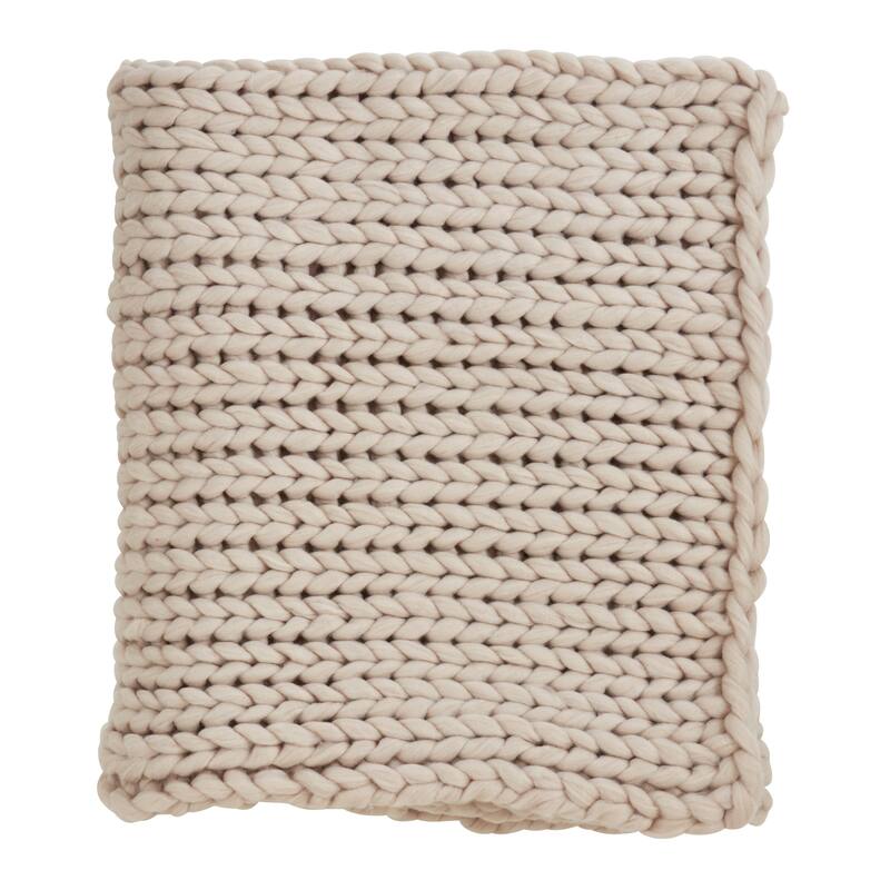 Chunky Woven Knit Throw