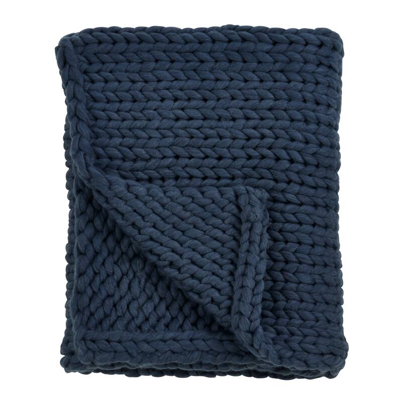Chunky Woven Knit Throw