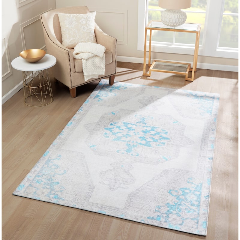 Momeni Afshar Polyester Traditional Medallion Area Rug