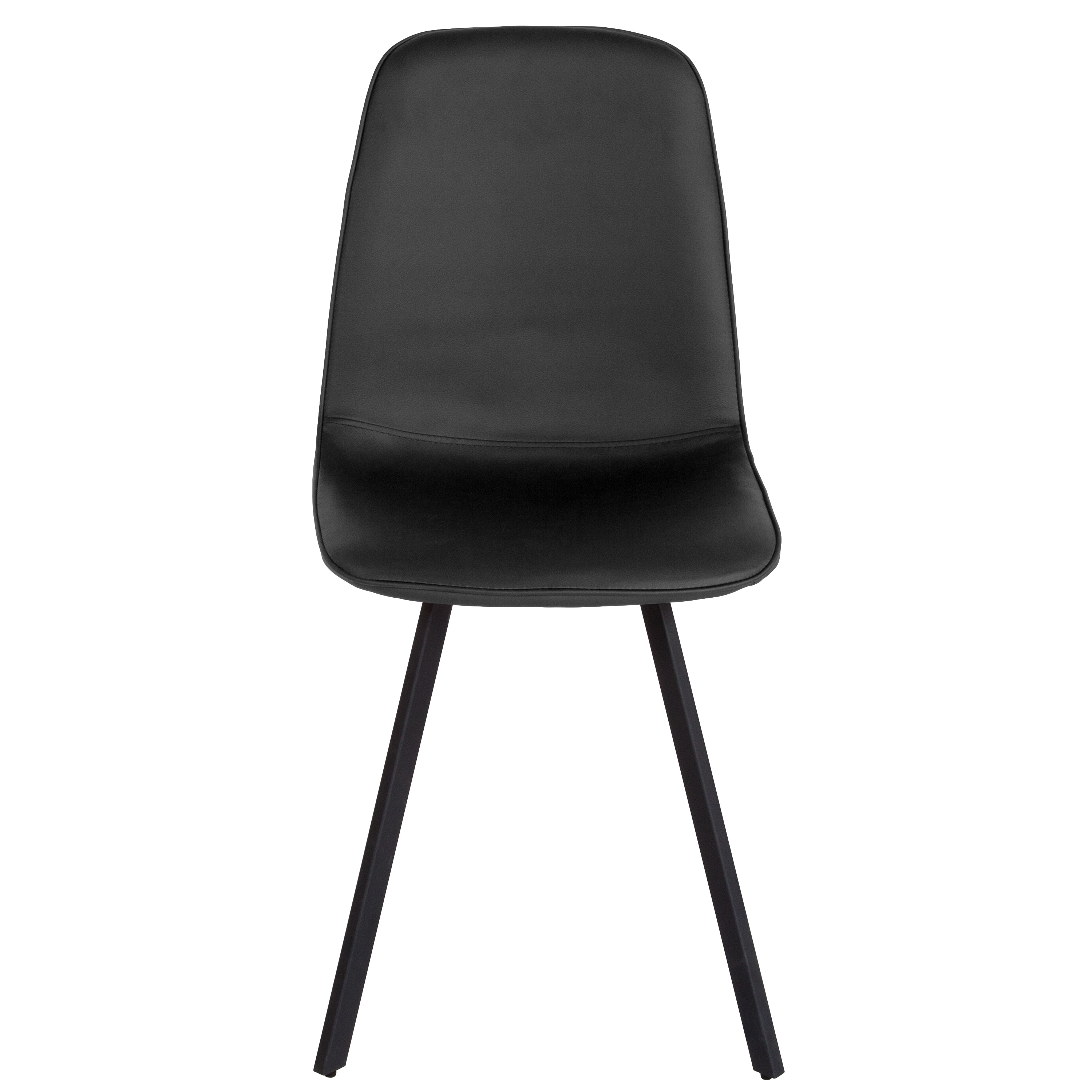 Shop Contemporary Upholstered Dining Chair In Vinyl Side Accent