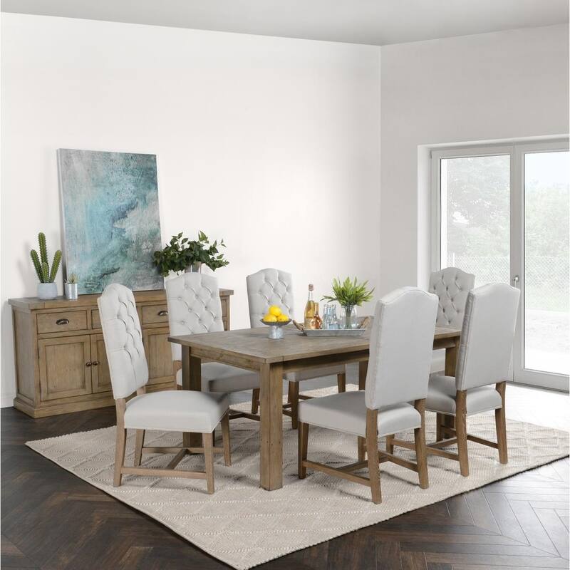 The Gray Barn Fairview Driftwood Reclaimed Pine 94-inch Extension Dining Table