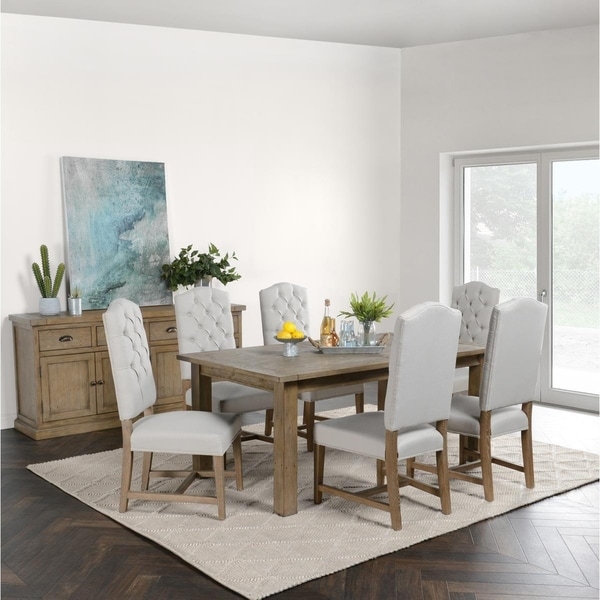 grey and pine dining table