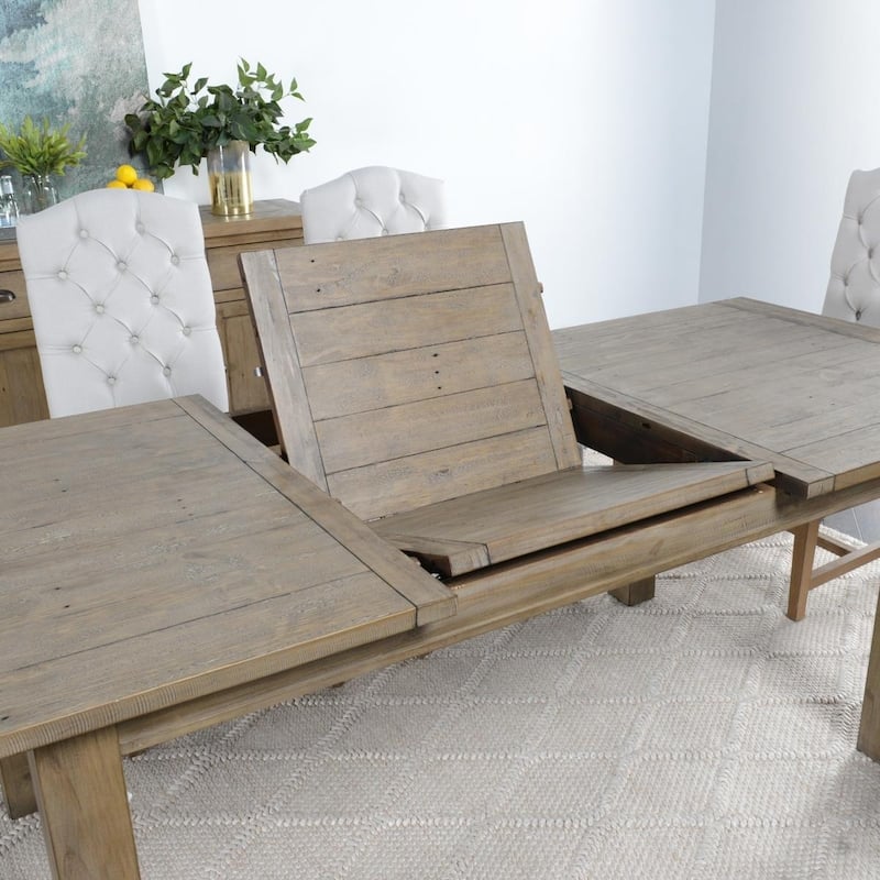 The Gray Barn Fairview Driftwood Reclaimed Pine 94-inch Extension Dining Table