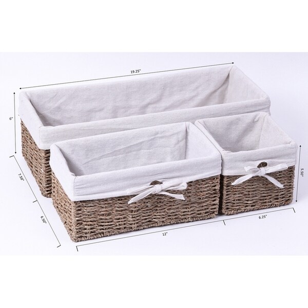 Lined with White Lining Baskets \u0026 Bins 