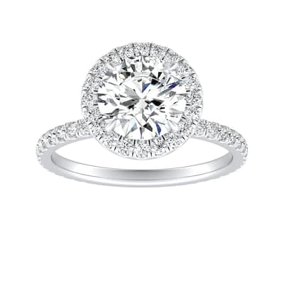 Auriya 14k Gold Classic 1 1/10ctw Round Halo Diamond Engagement Ring (G-H, VS1-VS2)