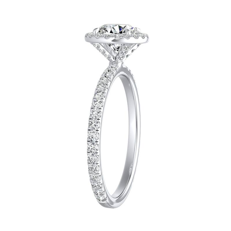 Auriya 14k Gold Classic 1 1/10ctw Round Halo Diamond Engagement Ring (G-H, VS1-VS2)