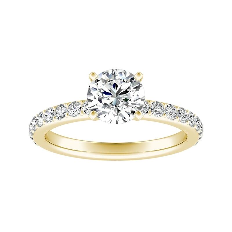 Auriya 14k Gold Classic 7/8ctw Round Diamond Engagement Ring (G-H, VS1-VS2) - 7.5 - Yellow