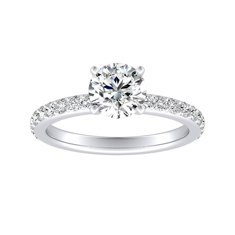 Auriya 14k Gold Classic 7/8ctw Round Diamond Engagement Ring (G-H, VS1-VS2) - 6 - White