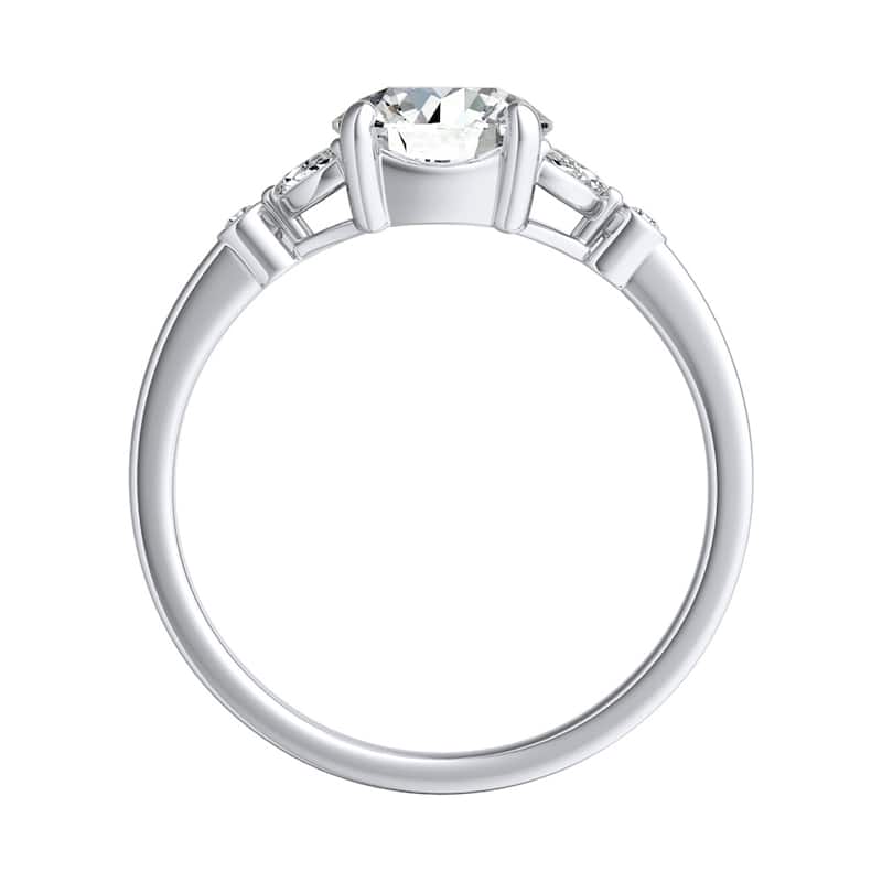 Auriya 14k Gold Vintage Fleur Round Diamond Engagement Ring 5/8ctw (G-H, VS1-VS2)