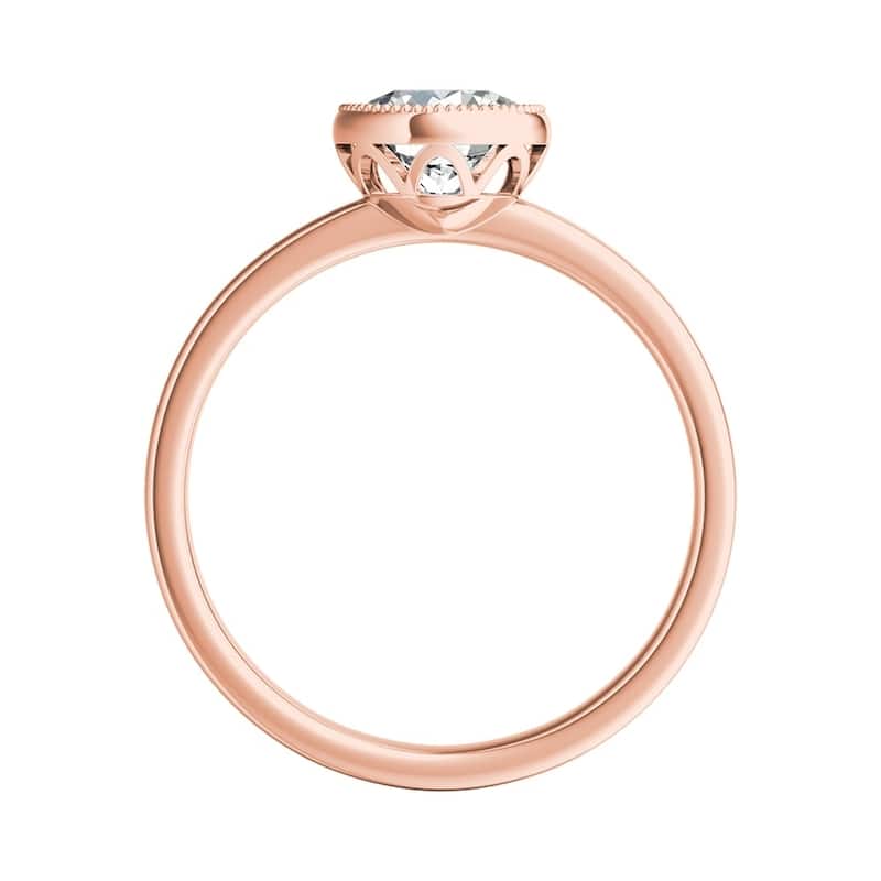 Auriya 14k Gold Vintage Bezel-set Solitaire Diamond Engagement Ring 1/2ctw Bezel-set