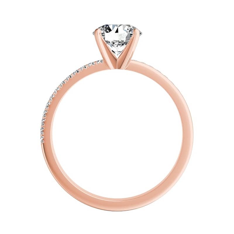 Auriya 14k Gold Modern 5/8 carat TW Round Diamond Engagement Ring (G-H, VS1-VS2)
