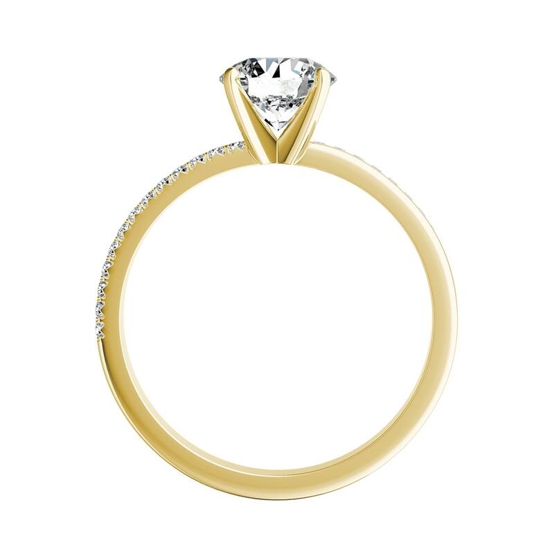 Auriya 14k Gold Modern 5/8 carat TW Round Diamond Engagement Ring (G-H, VS1-VS2)