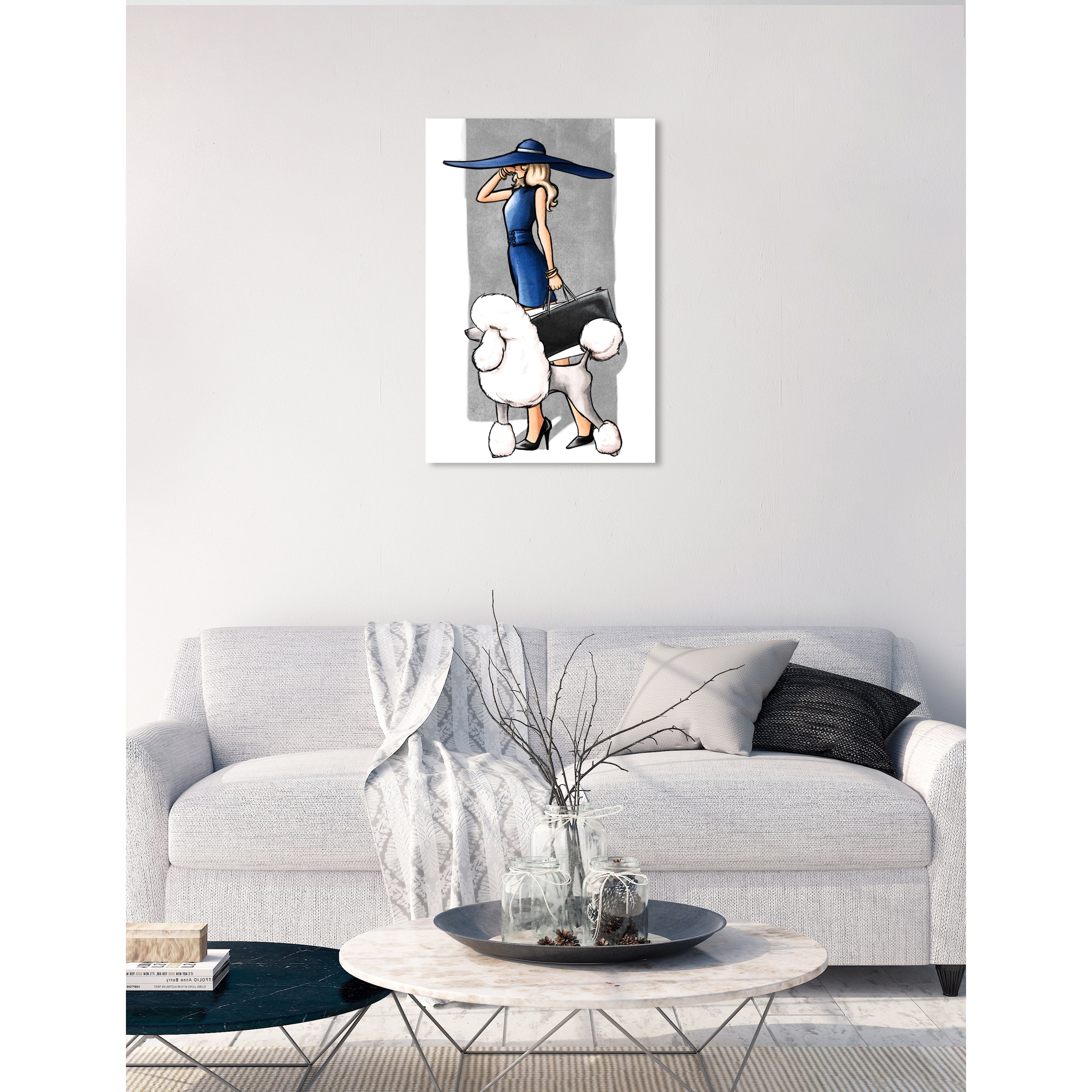 【新品】Oliver Gal Glam on a Stroll Blue Oliver Gal 'Glam on a Stroll Blue' Fashion and Glam Wall Art