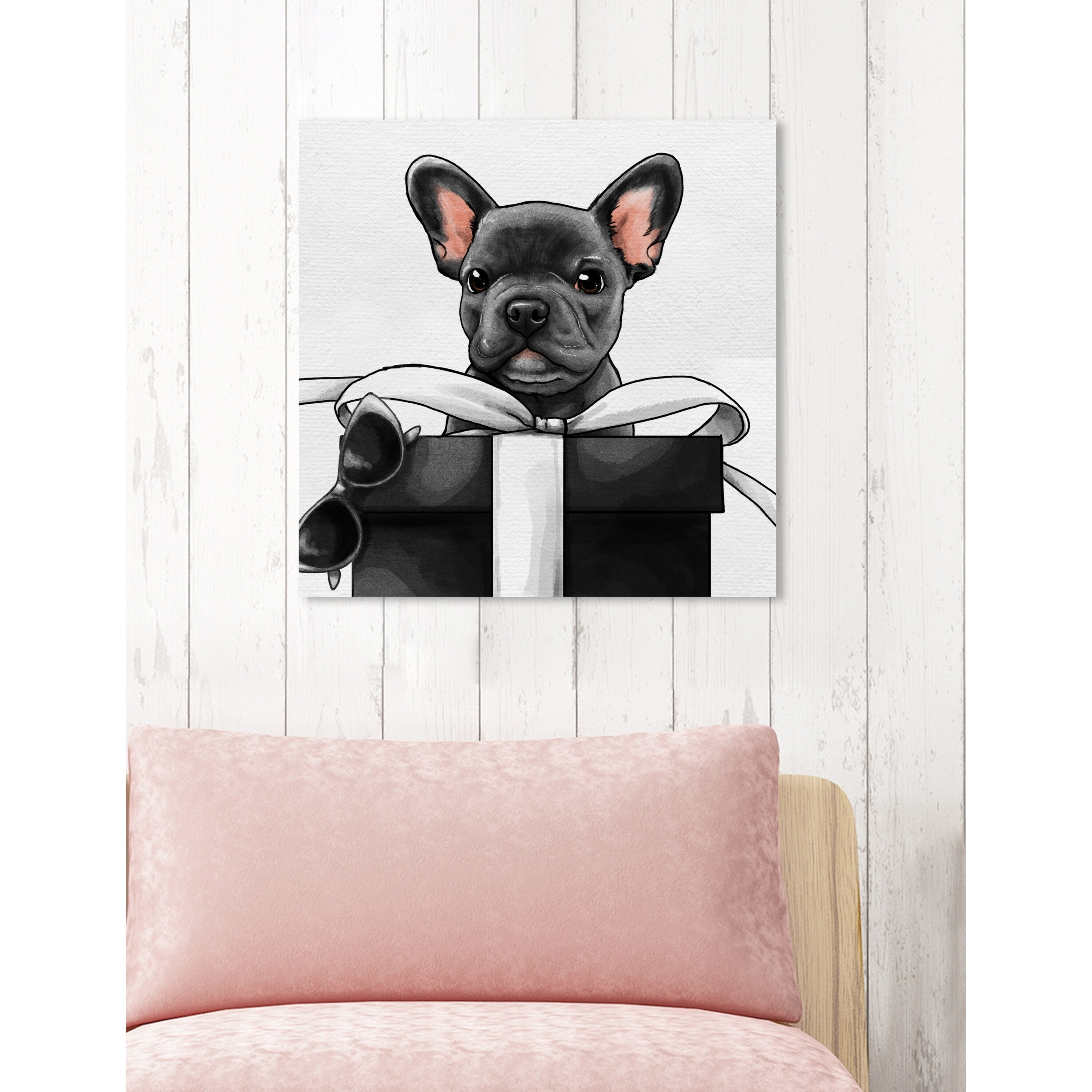 Shop Oliver Gal Fancy French Puppy Fashion And Glam Wall Art Canvas Print Black White Overstock 23386974