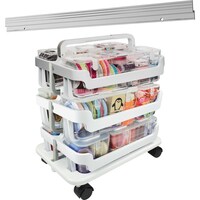 Shop Costway Black Beauty Salon Spa Rolling Trolley 4 Storage