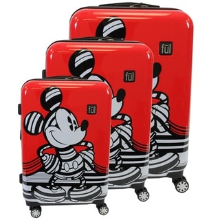 FUL Disney’s Mickey Mouse 3 Piece Hard Side Luggage Set