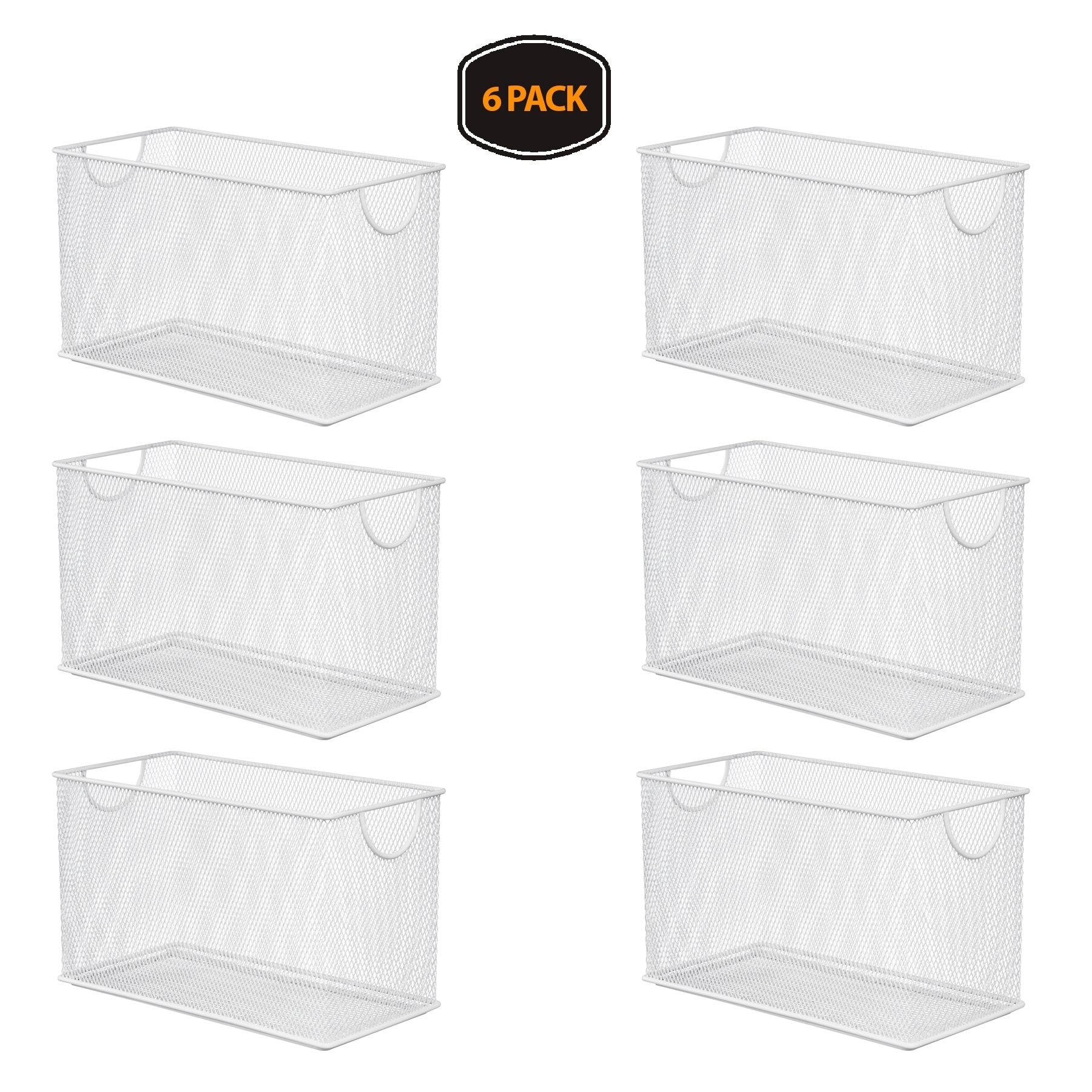 Shop Ybm Home Household White Wire Mesh Open Bin Shelf Storage