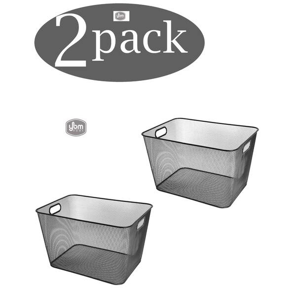 Ybm Home Wire Mesh Open Bin Shelf Storage Basket Kitchen Pantry