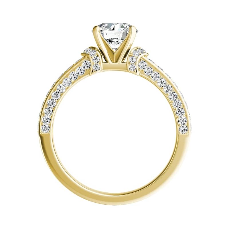 Auriya 14k Gold Modern 1 carat TW Round Diamond Engagement Ring (G-H, VS1-VS2)