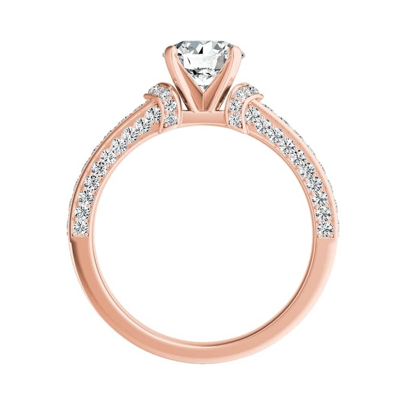 Auriya 14k Gold Modern 1 carat TW Round Diamond Engagement Ring (G-H, VS1-VS2)