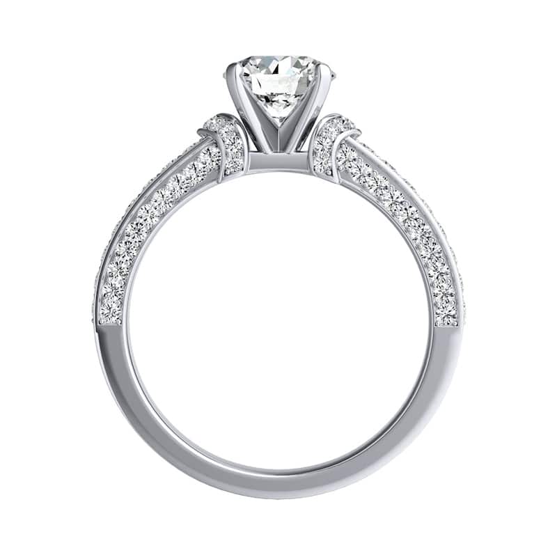 Auriya 14k Gold Modern 1 carat TW Round Diamond Engagement Ring (G-H, VS1-VS2)
