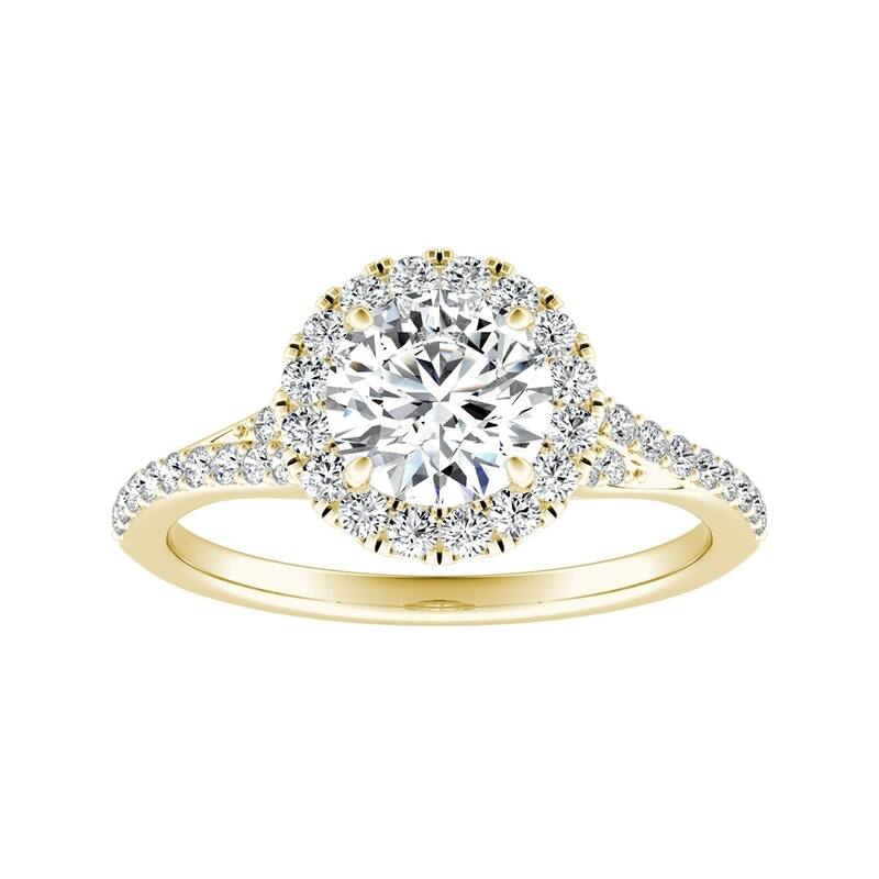 Auriya 14k Gold Classic 3/4ctw Round Halo Diamond Engagement Ring (G-H, VS1-VS2)