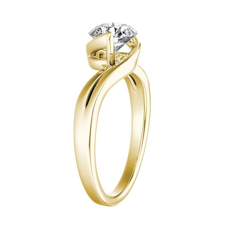 Auriya 14k Gold 1/2ctw Solitaire Diamond Engagement Ring (G-H, VS1-VS2)