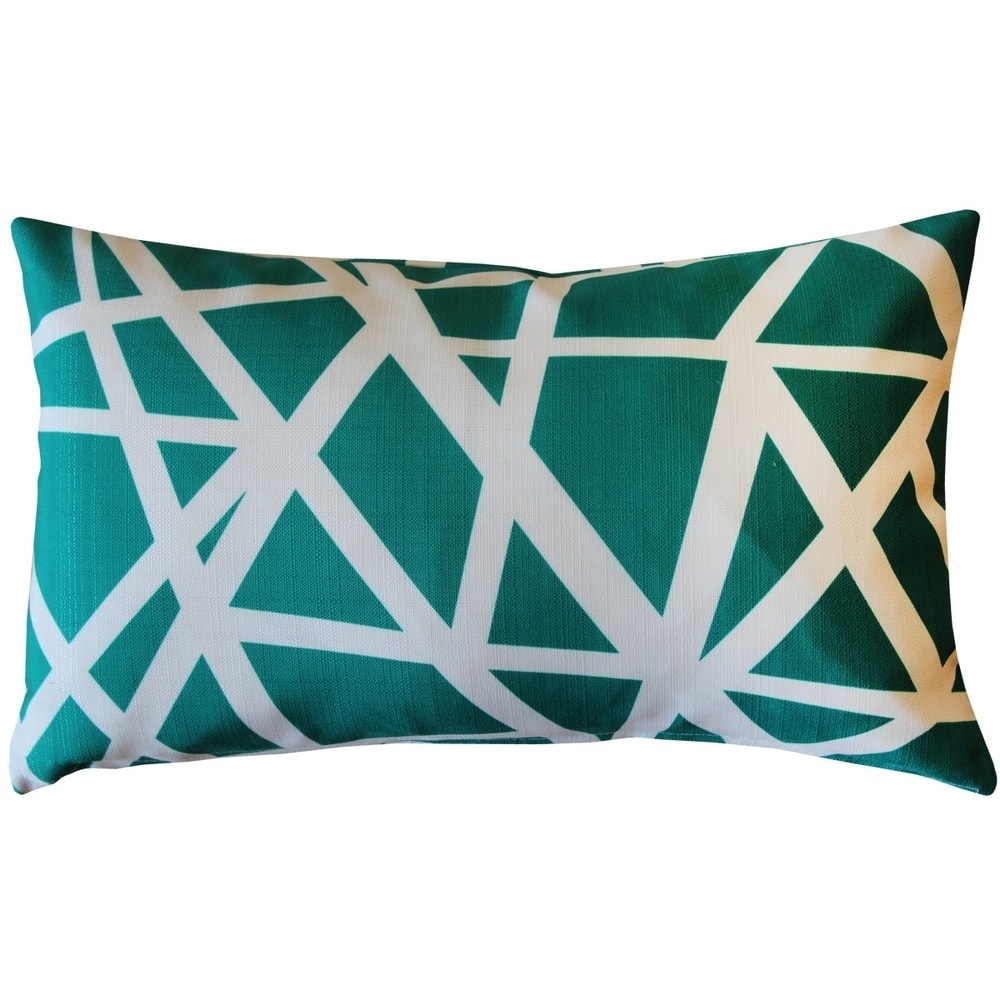 Bird's Nest 12x19 Throw Pillow with Polyfill Insert, Teal