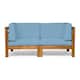 Option teak + blue cushion