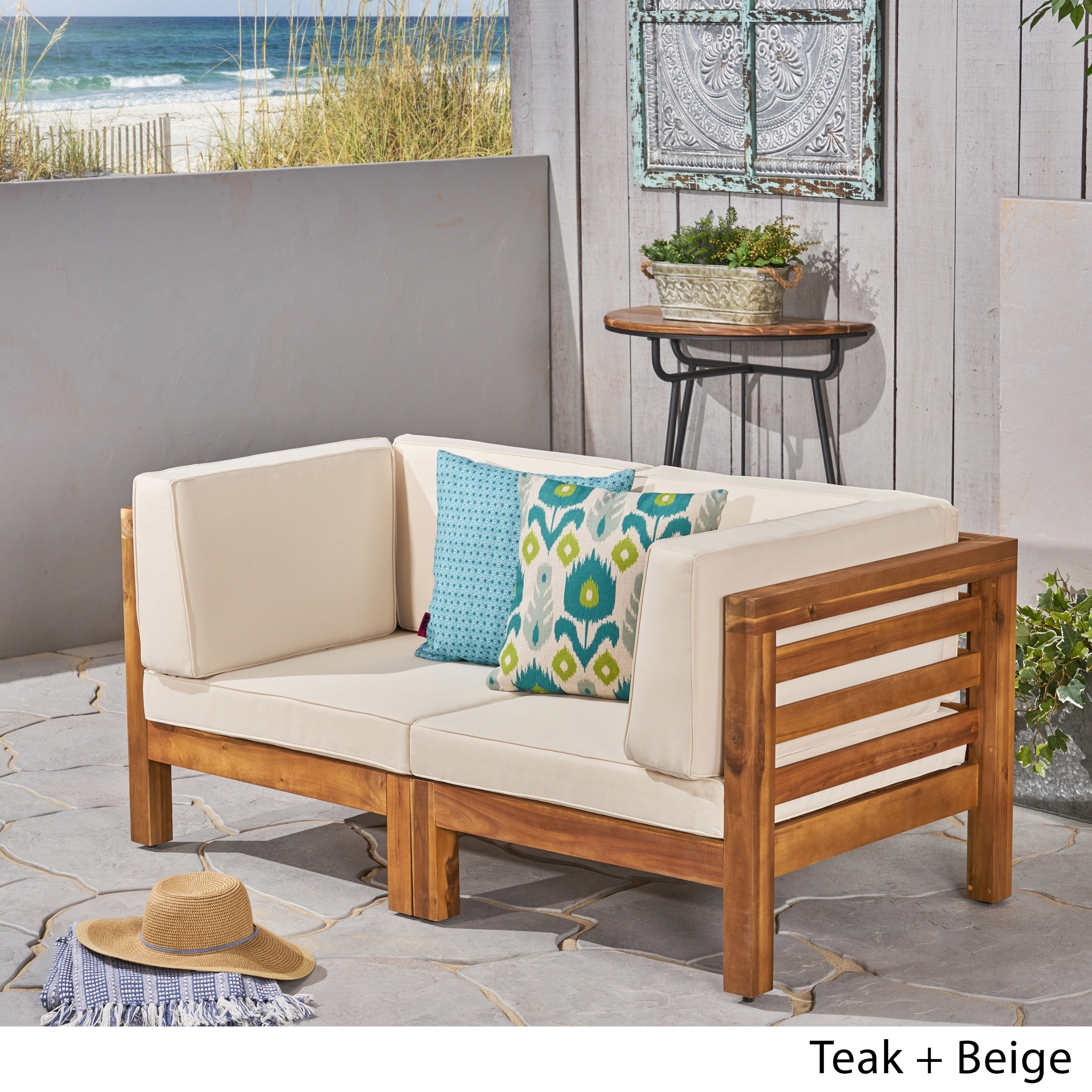 acacia outdoor loveseat