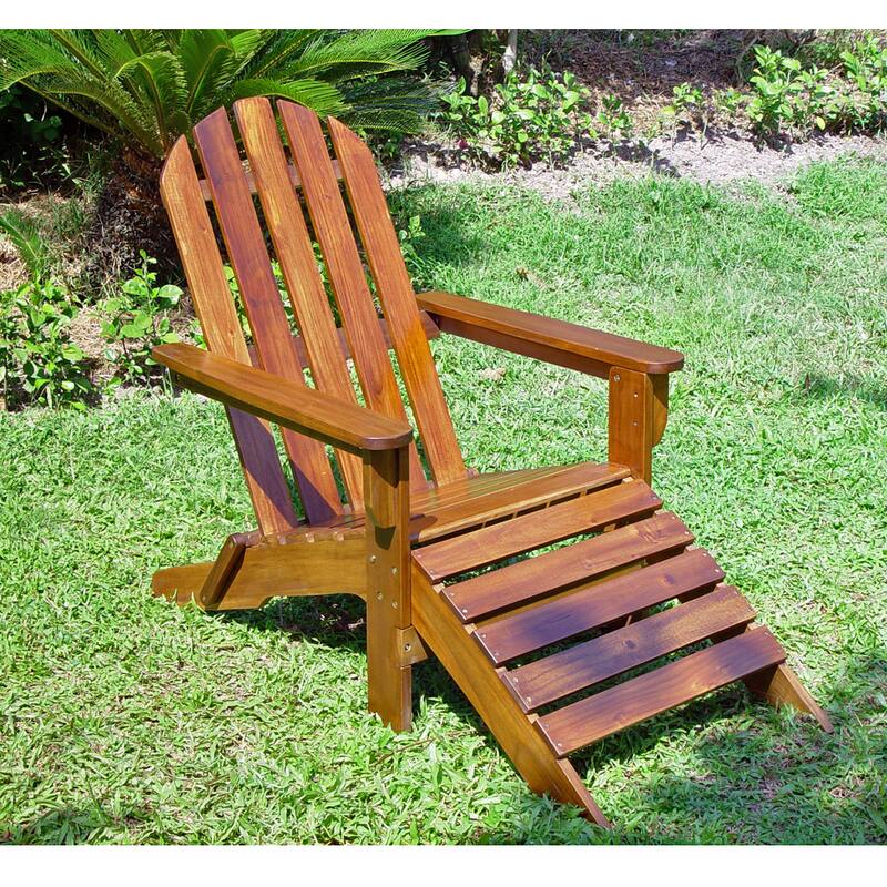 International Caravan Highland Adirondack Chair with Footrest