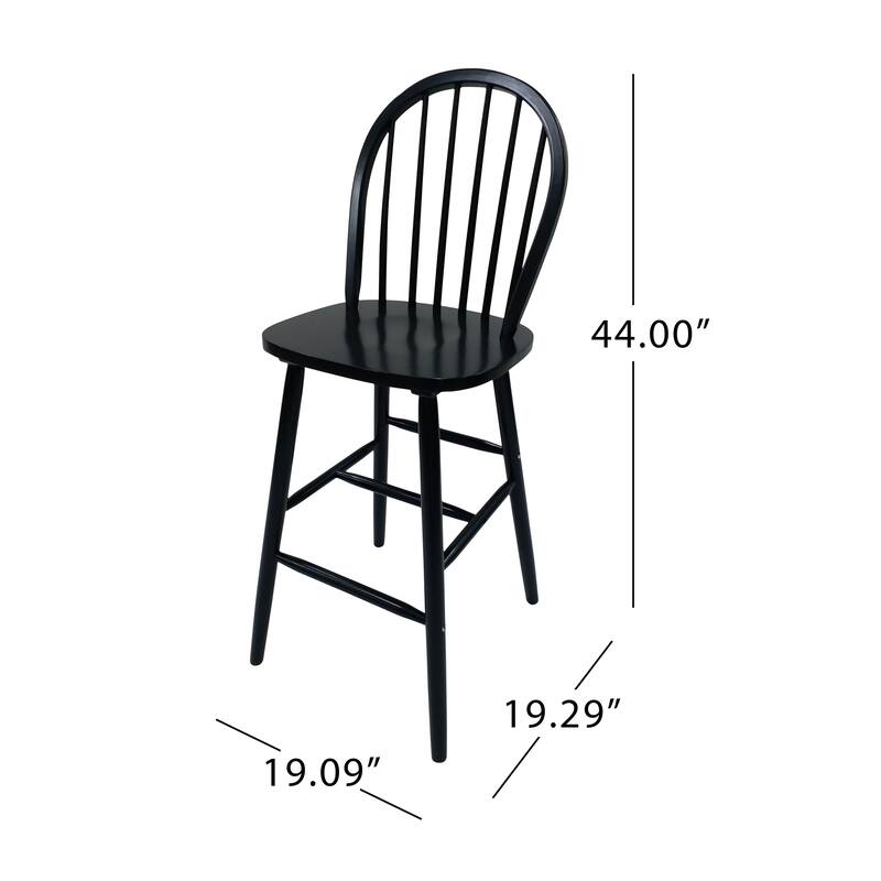 Tilbury Traditional Rubberwood Spindle Bar Stools (Set of 2) by Christopher Knight Home