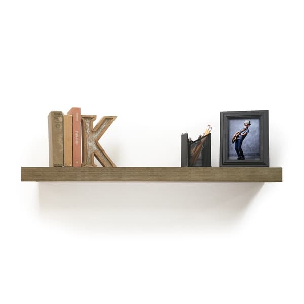 Shop Inplace 47 24 Inch Grey Oak Floating Shelf 47 24 Inches Wide X 10 2 Inches Deep Overstock 23431907