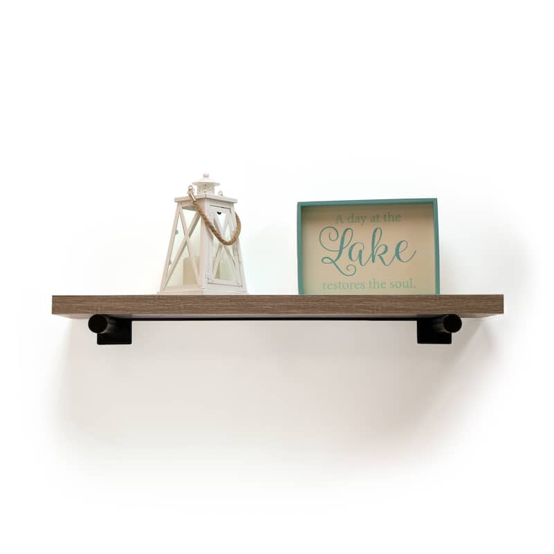InPlace 36-inch Brown Driftwood Shelf w/Bracket