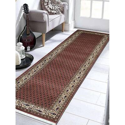 Hand Knotted Lichi Izmir Wool Oriental Area Rug Vintage Rose - 2'6" x 8' Runner