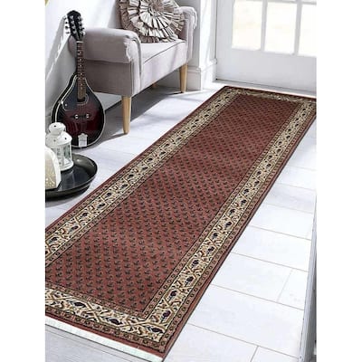 Hand Knotted Lichi Izmir Wool Oriental Area Rug Vintage Rose - 2'6" x 8' Runner